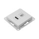 Механизм розетки HDMI+RJ45 (cat5), алюминий Эпика EKF  UP1-SOA-HDMI+RJ45  EKF