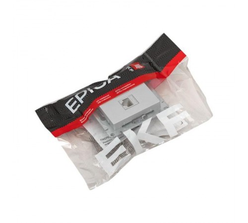 Механизм розетки HDMI+RJ45 (cat5), алюминий Эпика EKF  UP1-SOA-HDMI+RJ45  EKF