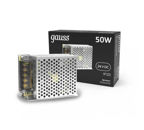 Блок питания 50W 24V IP20 1/120  202002050  Gauss