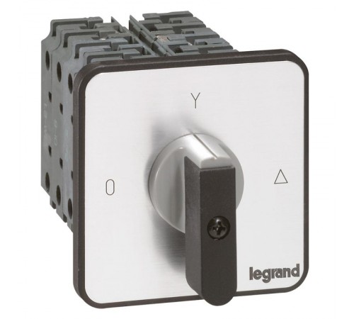 Переключатель трехфазного электродвигателя - на одно направление - PR 26 - 8 контактов - крепление на дверце  027523  Legrand