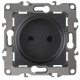 Розетка 12-2105-05 2P, 16АХ-250В,  антрацит  Б0018258  ЭРА