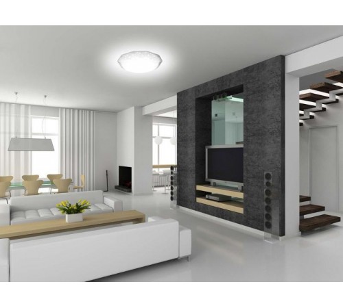 Светильник светодиодный накладной AL589 тарелка 12W 4000K белый  28784  Feron