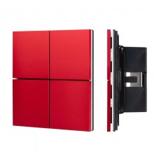 INTELLIGENT ARLIGHT Кнопочная панель KNX-304-23-IN Rose Red (BUS, Frameless) (IARL, IP20 Металл, 2 года)  039664  Arlight