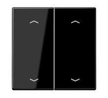 Клавиша для KNX кнопки, 2 группы, с символами "стрелки"; дюропласт; черный  LS102PSW  Jung