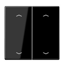 Клавиша для KNX кнопки, 2 группы, с символами "стрелки"; дюропласт; черный  LS102PSW  Jung