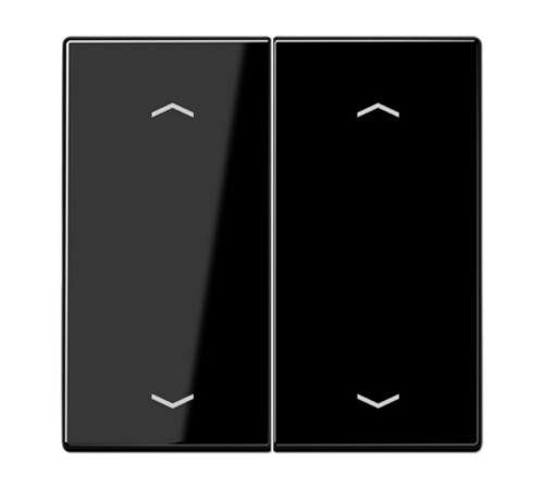 Клавиша для KNX кнопки, 2 группы, с символами "стрелки"; дюропласт; черный  LS102PSW  Jung