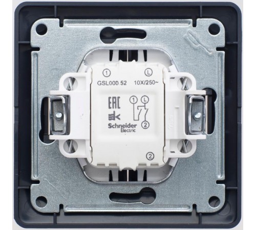 Glossa Шоколад Выключатель 2-клавишный, сх.5, 10АХ (в сборе)  GSL000852  SE