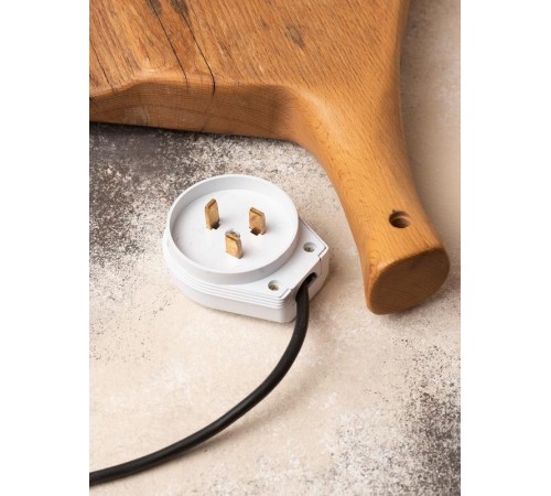 Вилка для разъема РШ-ВШ 32А 250В 2P+PE пластиковая бел.  AS-250-B-01  EKF