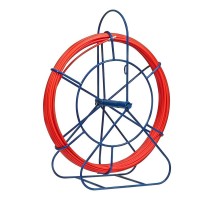 Протяжка кабельная (УЗК в напольной катушке), стеклопруток, d=6,0мм, 30м, красная  47-2030  REXANT