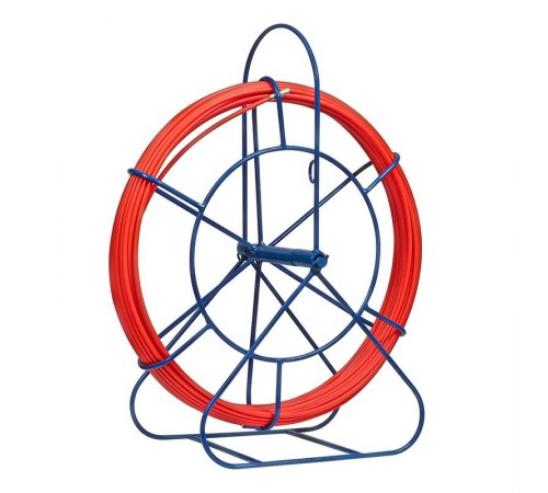 Протяжка кабельная (УЗК в напольной катушке), стеклопруток, d=6,0мм, 30м, красная  47-2030  REXANT