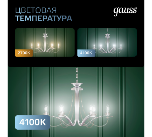 Лампа светодиодная Filament А70 26W 2700lm 4100К Е27 LED 1/10/40  102902226  Gauss