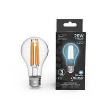 Лампа светодиодная Filament А70 26W 2700lm 4100К Е27 LED 1/10/40  102902226  Gauss