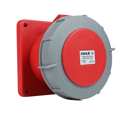 Розетка 345-125А-6h-380AC-3P+PE+N-IP67 309435  КЭАЗ