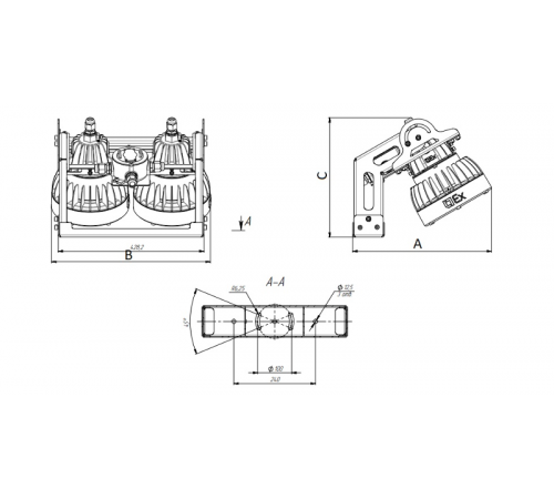 Светильник светодиодный ZENITH LED Ex FLOODLIGHT G2/B 50W D60 850 HG  1226001300  Световые Технологии