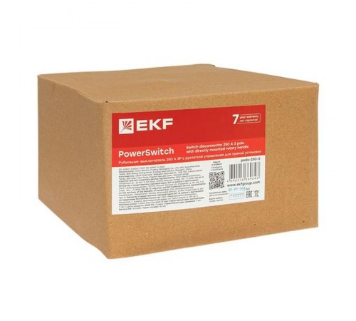 Рубильник-выключатель 250A 3P c рукояткой управления для прямой установки PowerSwitch  psds-250-3  EKF