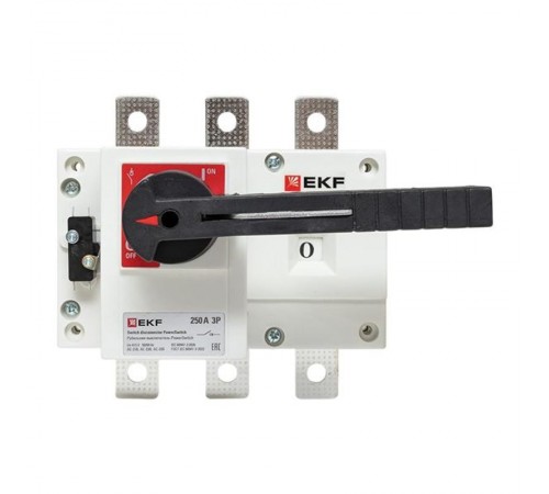 Рубильник-выключатель 250A 3P c рукояткой управления для прямой установки PowerSwitch  psds-250-3  EKF