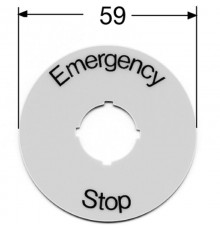 Шильдик круглый Emergency stop MA6-1026  1SFA611930R1026  ABB
