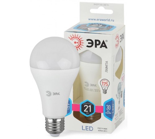 Лампа светодиодная LED 21Вт E27 4000К СТАНДАРТ груша  Б0035332  ЭРА