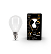 Лампа светодиодная Filament Шар 9W 590lm 3000К Е14 milky диммируемая LED 1/10/50  105201109-D  Gauss