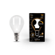 Лампа светодиодная Filament Шар 9W 590lm 3000К Е14 milky диммируемая LED 1/10/50  105201109-D  Gauss