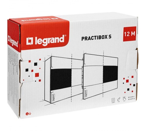 Practibox S Пластиковый щиток Встраиваемый 1X12 Дымчатая дверь  135551  Legrand