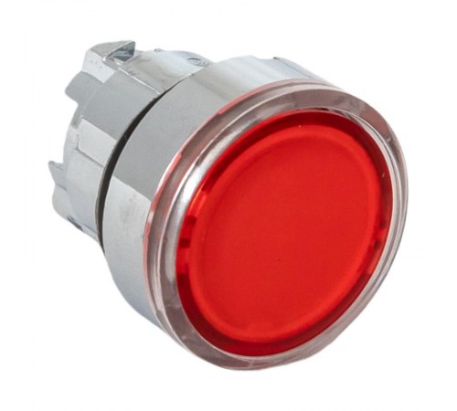 Исполнительный механизм кнопки XB4 красный плоский возвратный без фиксации, с подсветкой EKF PROxima  XB4BW-R  EKF