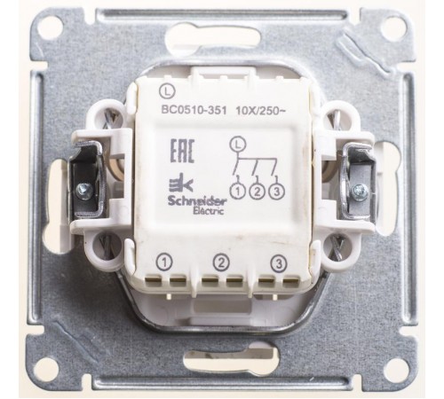 W59 Шампань Выключатель 3-клавишный, 10АХ  VS0510-351-4-86  SE