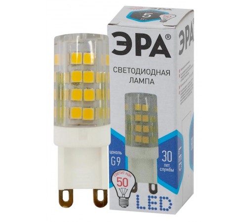Лампа светодиодная LED 5Вт G9 220В 4000К smd JCD капсульная  Б0027864  ЭРА