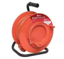 Удлинитель на катушке "Атлант 2.0" 1 гнездо 40м без заземления ПВС 2*0,75 6А/1,3кВт PROxima  UKA02-06-275-1-40  EKF