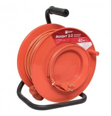 Удлинитель на катушке "Атлант 2.0" 1 гнездо 40м без заземления ПВС 2*0,75 6А/1,3кВт PROxima  UKA02-06-275-1-40  EKF