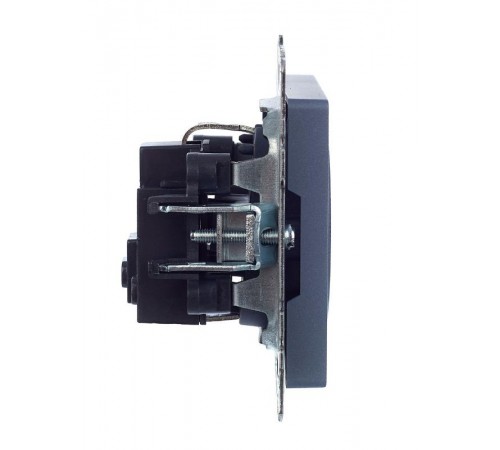 BRITE Розетка с заземлением без шторок 16А РС11-1-0-БрМ маренго   BR-R11-16-K35  IEK