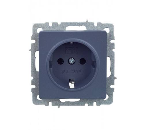 BRITE Розетка с заземлением без шторок 16А РС11-1-0-БрМ маренго   BR-R11-16-K35  IEK