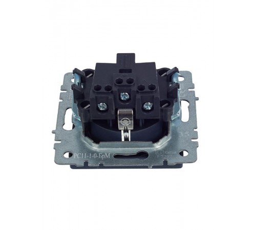 BRITE Розетка с заземлением без шторок 16А РС11-1-0-БрМ маренго   BR-R11-16-K35  IEK