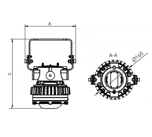 Светильник светодиодный ONIX LED Ex/B 15W D120 850 HG 24VDC  1710000230  Световые Технологии