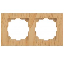Рамка для розеток и выключателей Intro Accent 6-502-11 на 2 поста, СУ, сосна  Б0063729  Intro