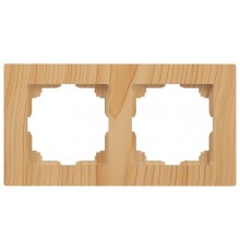 Рамка для розеток и выключателей Intro Accent 6-502-11 на 2 поста, СУ, сосна  Б0063729  Intro