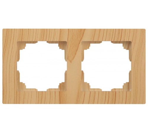 Рамка для розеток и выключателей Intro Accent 6-502-11 на 2 поста, СУ, сосна  Б0063729  Intro