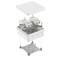 Коробка огнестойкая для о/п двухкомпонентная 60-0303-FR10.0-8 Е15-Е120 RAL9003 100х100х40 (16 шт/кор)  60-0303-9003-FR10.0-8  Промрукав