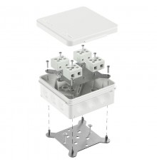 Коробка огнестойкая для о/п двухкомпонентная 60-0303-FR10.0-8 Е15-Е120 RAL9003 100х100х40 (16 шт/кор)  60-0303-9003-FR10.0-8  Промрукав