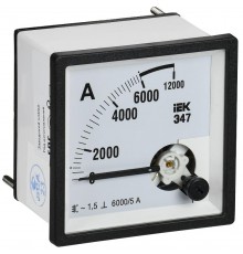 Амперметр Э47 6000/5А кл. точн. 1,5 72х72мм  IPA10-6-6000-E  IEK
