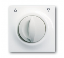 Плата центральная с поворотной ручкой,, для механизма выключателя жалюзи , серия impuls, цвет альпийский белый  1753-0-4864   2CKA001753A4864  ABB