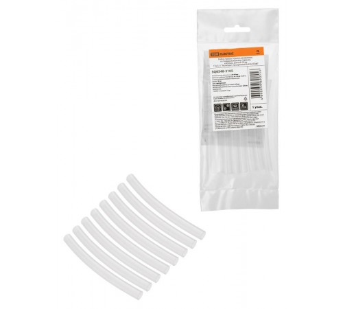 Набор трубок термоусаживаемых, клеевых ТТк(3:1) "Моноцвет, прозрачный 6,4/2,0 "  SQ0548-3105  TDM