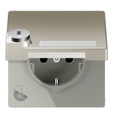 Штепсельная розетка SCHUKO 16A 250V~ с откидной крышкой и полем для надписи ES1520NAKLSL Jung