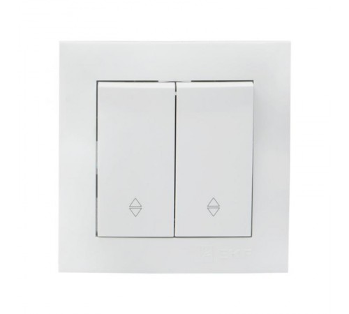 Валенсия выключатель 2-кл. 10А белый проходной EKF PROxima   EWV10-027-10   EKF