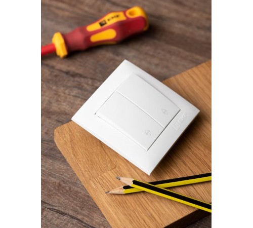 Валенсия выключатель 2-кл. 10А белый проходной EKF PROxima   EWV10-027-10   EKF