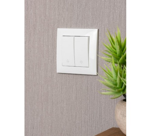 Валенсия выключатель 2-кл. 10А белый проходной EKF PROxima   EWV10-027-10   EKF