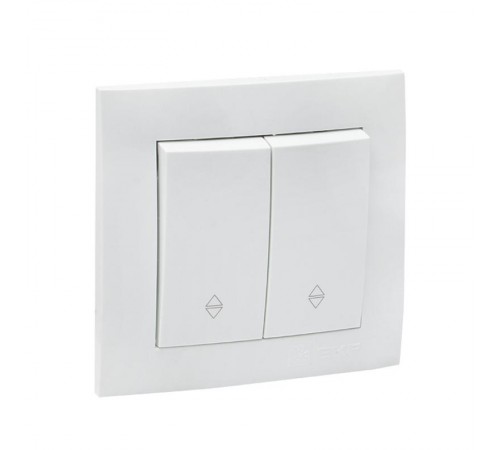 Валенсия выключатель 2-кл. 10А белый проходной EKF PROxima   EWV10-027-10   EKF