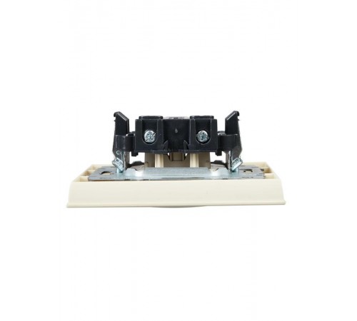 BRITE Розетка без заземления без шторок10А в сборе РСР10-1-0-БрКр бежевый  BR-R10-10-K10-F  IEK