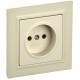 BRITE Розетка без заземления без шторок10А в сборе РСР10-1-0-БрКр бежевый  BR-R10-10-K10-F  IEK