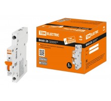 Выключатель автоматический однополюсный ВА60-26-14 1P 25А 4,5кА х-ка С компакт  SQ0206-0605  TDM